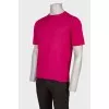 Men's silk crimson T-shirt