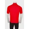 Men's red polo with print