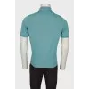 Men's green button-down polo