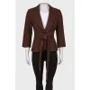 Brown jacket with belt