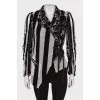 Asymmetrical black and white jacket