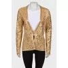 Gold sequin cardigan