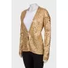 Gold sequin cardigan