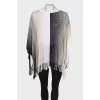 Gradient print poncho
