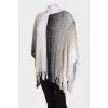 Gradient print poncho