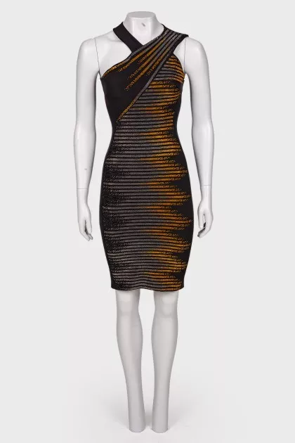 Black dress with shiny rhinestones