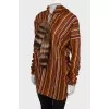 Shirt with fur on ties