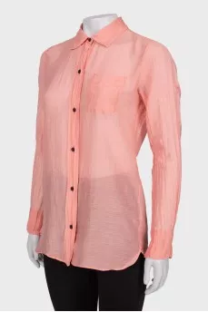 Pink shirt with pocket