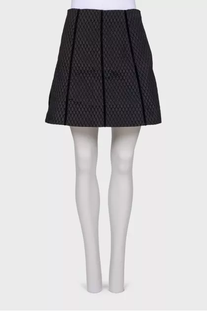 Quilted black skirt