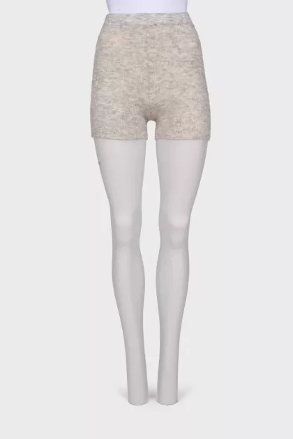 Gray shorts with wool