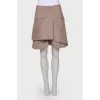 Beige skirt with ruffles
