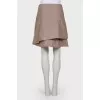 Beige skirt with ruffles