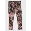 Floral print jeans