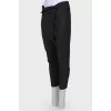 Wrap-around wool trousers