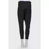 Wrap-around wool trousers