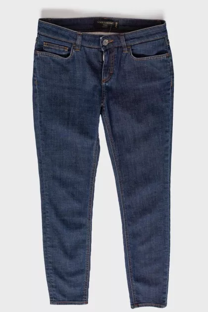Blue skinny jeans