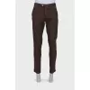 Men's brown gingham trousers