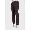 Men's brown gingham trousers