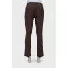 Men's brown gingham trousers