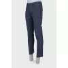 Men's blue straight fit trousers