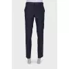 Men's classic dark blue trousers