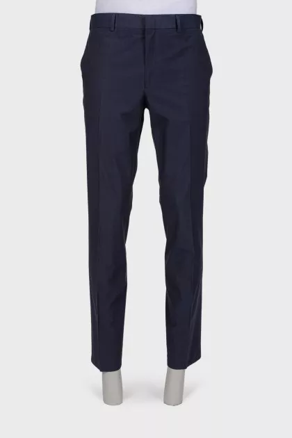 Men's classic dark blue trousers