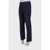 Men's classic dark blue trousers