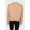 Beige leather jacket