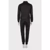 Sporty black suit with rhinestones