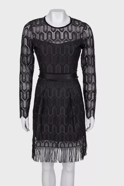 Lace black dress with tag