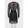 Lace black dress with tag