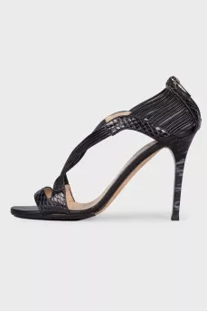 Black heeled sandals