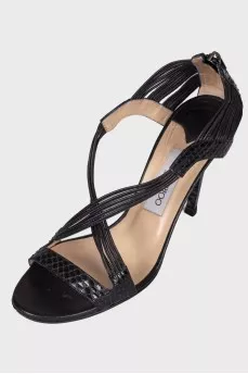 Black heeled sandals