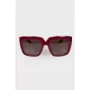 Sunglasses with metal insert