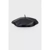 Black eco-leather cap