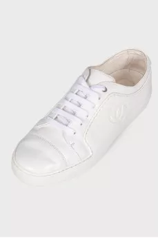 White sneakers with brand logo