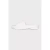 White mules with brand logo