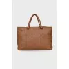 Intrecciato Woven Nappa Leather Brick Bag