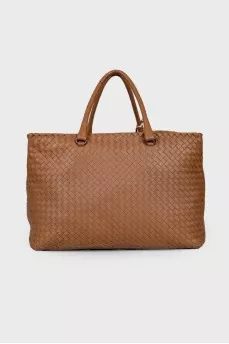 Сумка Intrecciato Woven Nappa Leather Brick