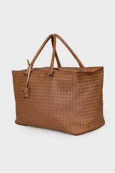 Сумка Intrecciato Woven Nappa Leather Brick