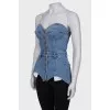 Denim top with buttons