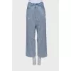 Oversized jeans with rhinestones