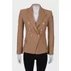 Beige jacket with chunky buttons