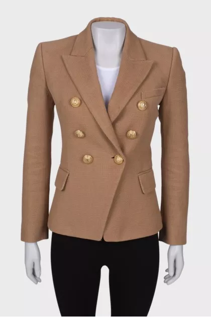 Beige jacket with chunky buttons