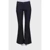 Navy blue flare jeans