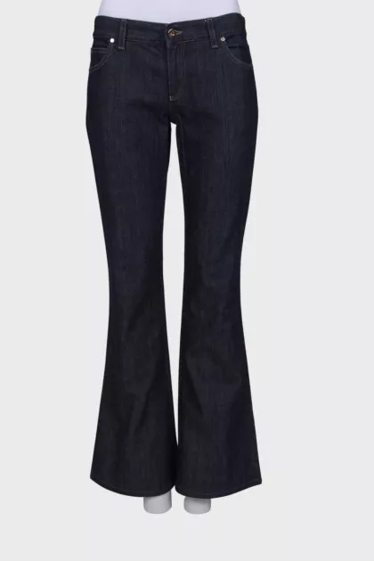 Navy blue flare jeans