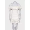 White dress with ruffles