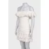 White dress with ruffles