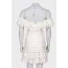 White dress with ruffles