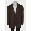 Checked cashmere jacket for men